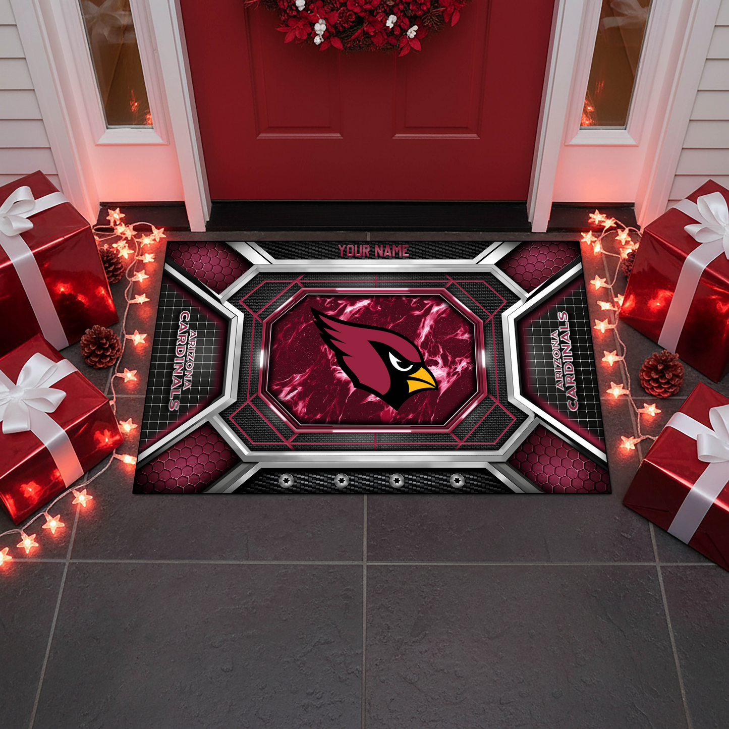 AC x NFL Personalized Sport Doormat, Gifts For Christmas DDT NTL