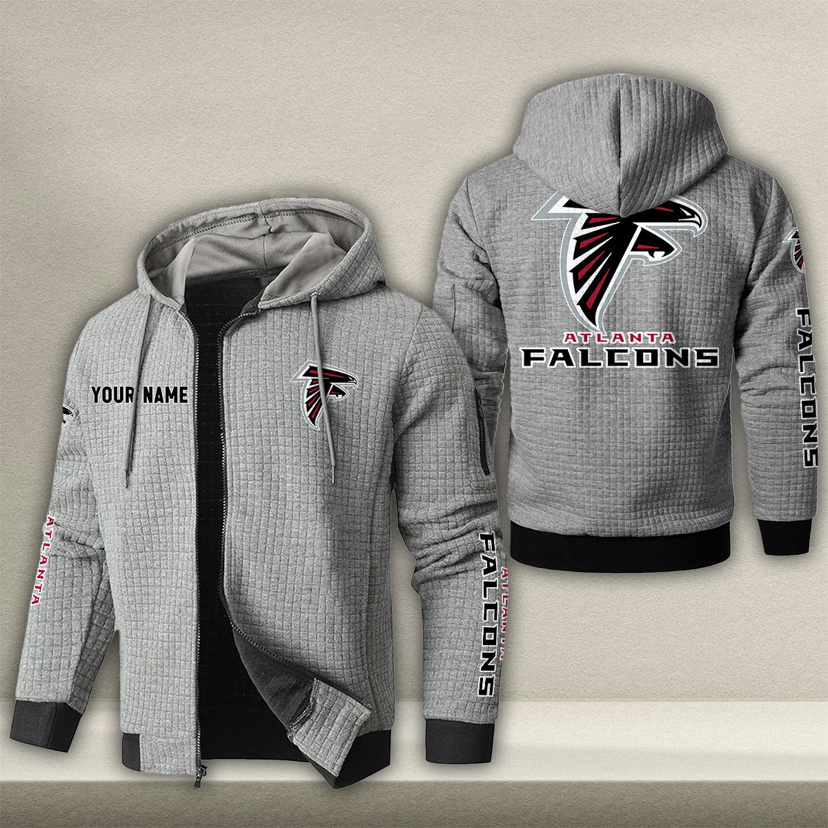ATL x NFL Quilted Zip Hoodie DatND DVT