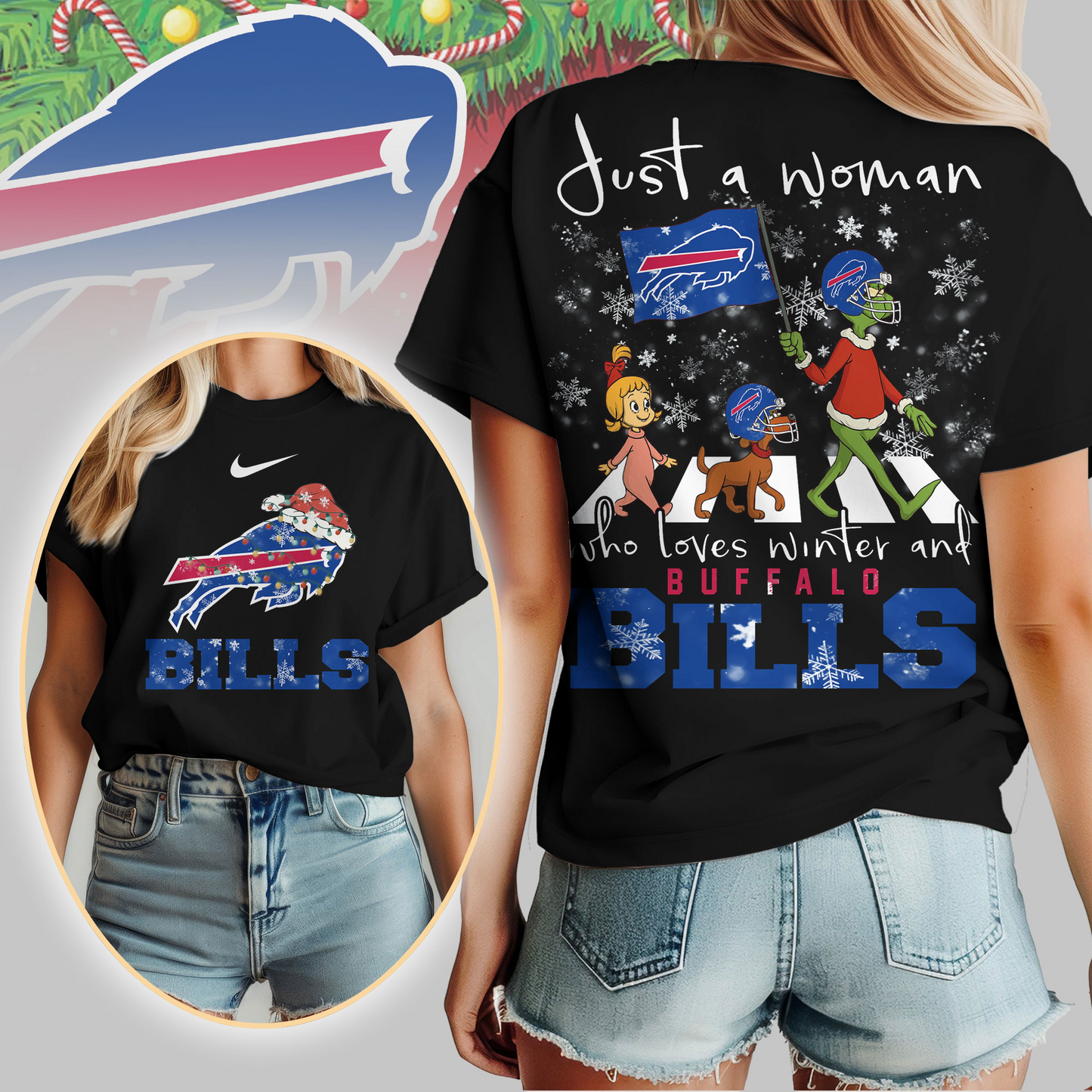 BB Premium NFL Just A Woman Who Loves Winter 3D Shirt DDT CTND