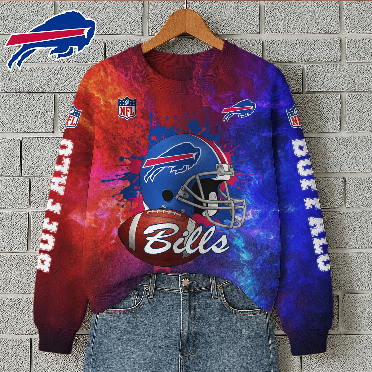 BB Premium NFL Printed Long Sleeve Casual Sweatshirt DDT NTL