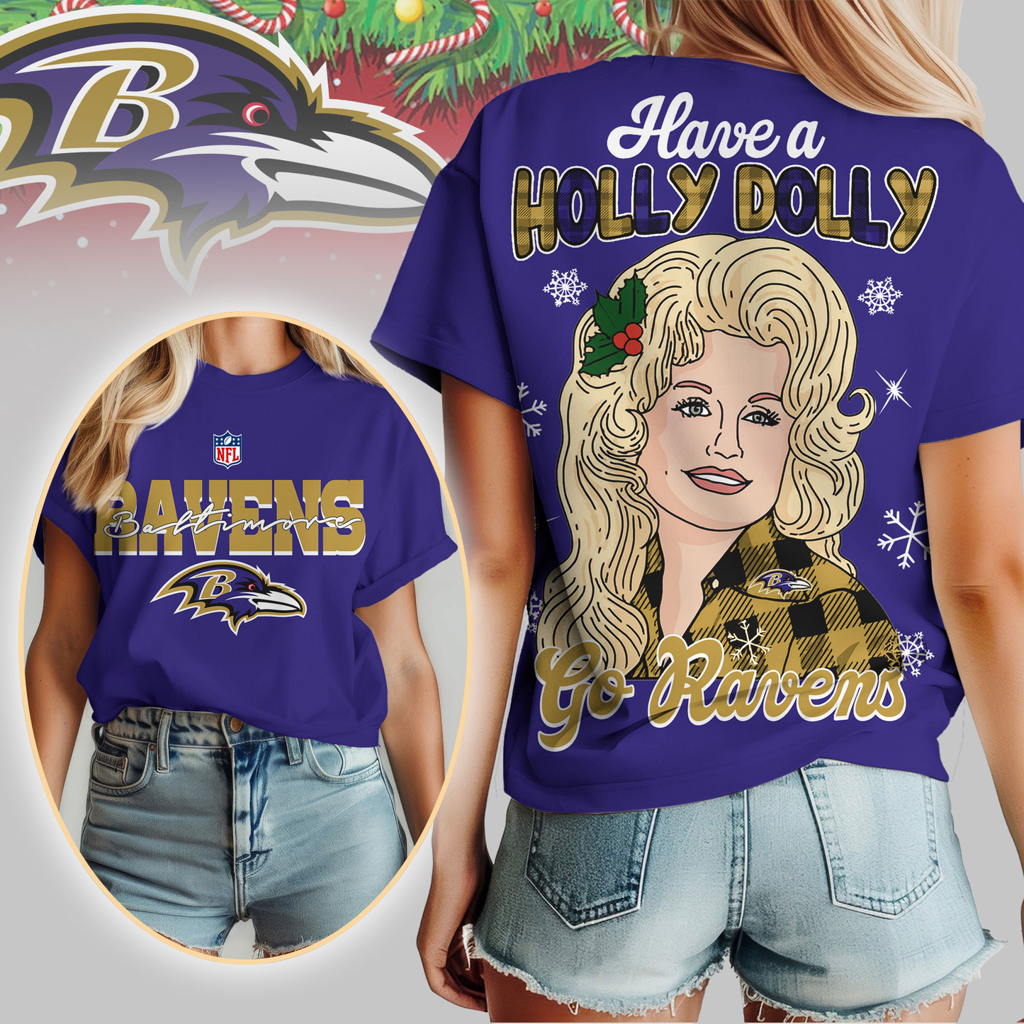 BR Premium NFL Have A Holly Dolly Women Shirt DDT CTND