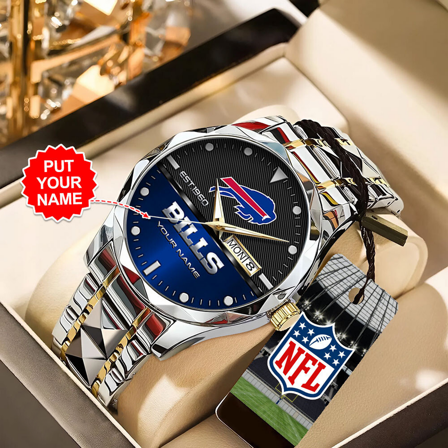 BUF x NFL Alloy Luxury Quartz Watch DATND TANTD