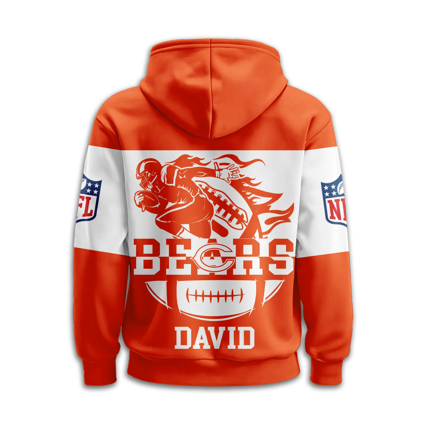 CHI Premium NFL Touchdown Spirit Personalized Hoodie DDT CTND