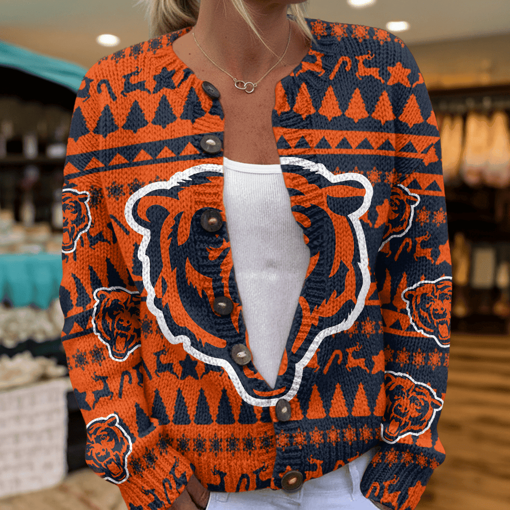 CHI x NFL Cardigan Sweatshirt With Button V2 DatND DVT