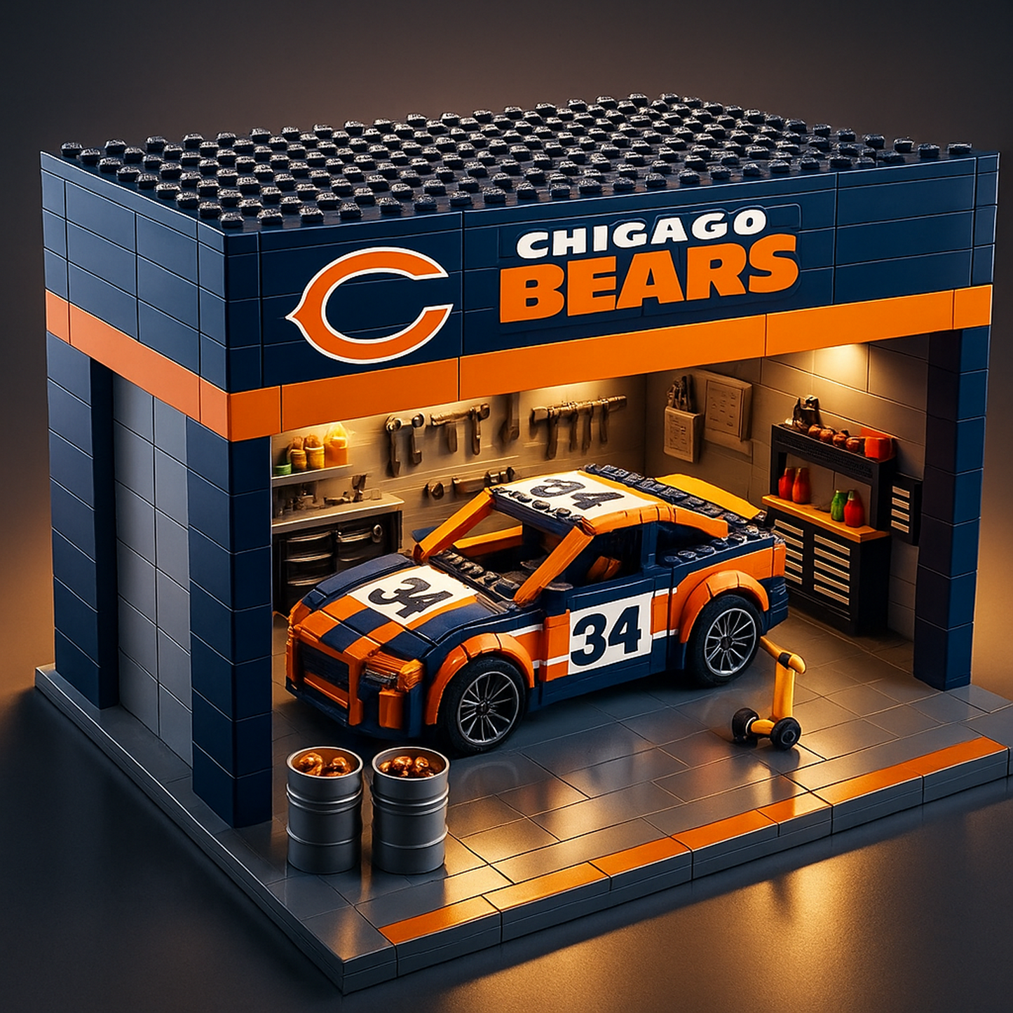 CHI x NFL Garage Building Blocks Set DATND TANTD