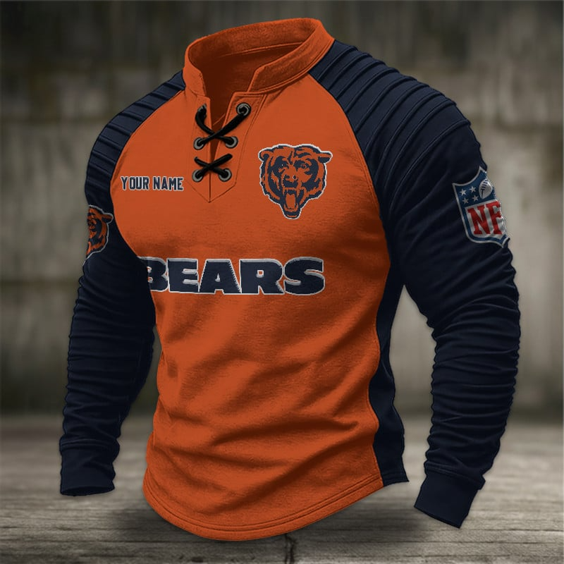 CHI x NFL Men Stand Collar Long Sleeve Top DDT CTND