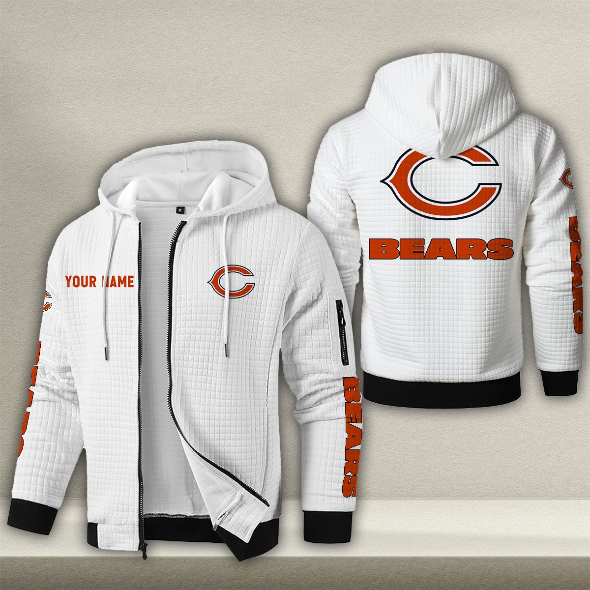 CHI x NFL Quilted Zip Hoodie DatND DVT