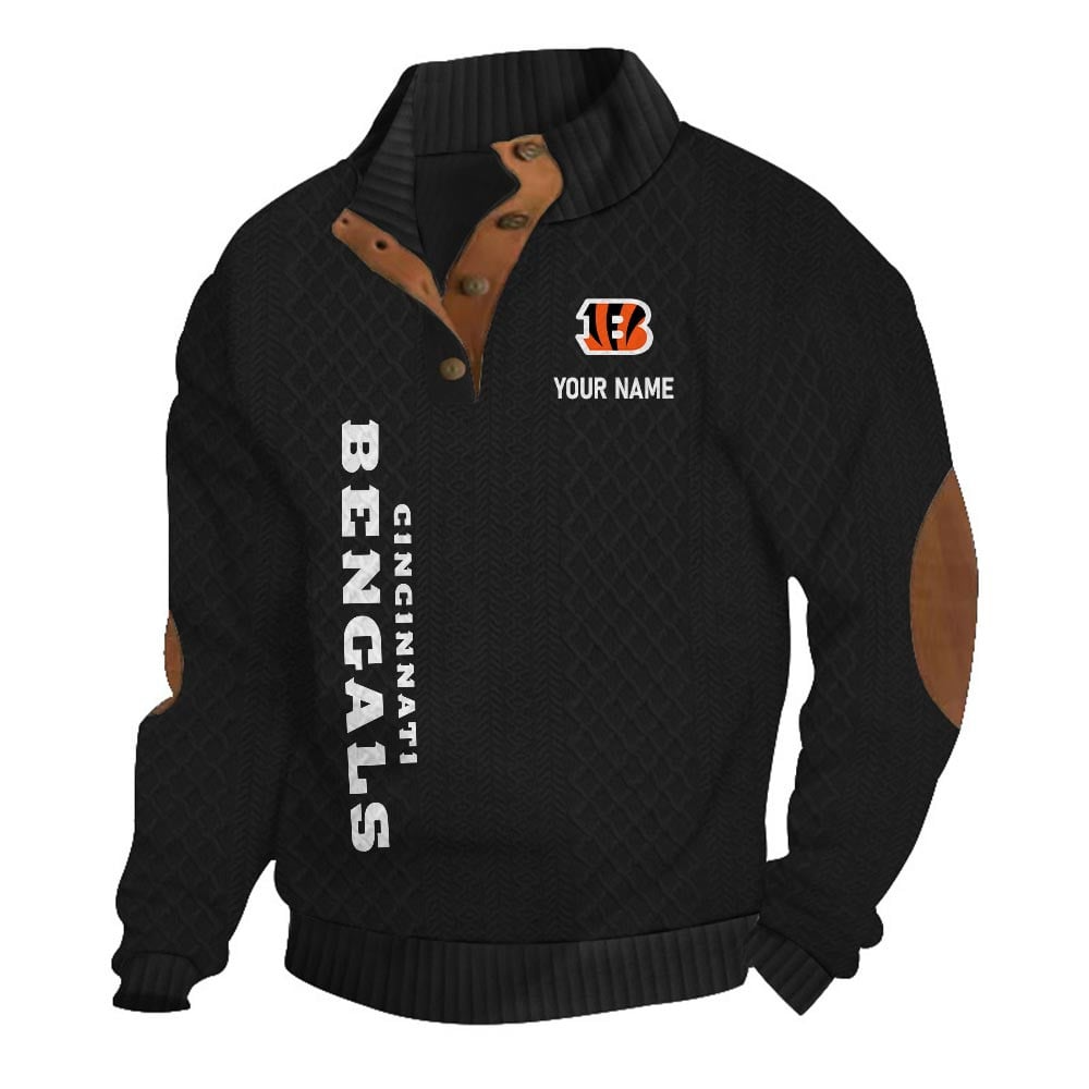 CIN NFL Basic Knitted Stand Collar Sweatshirt DDT CTND