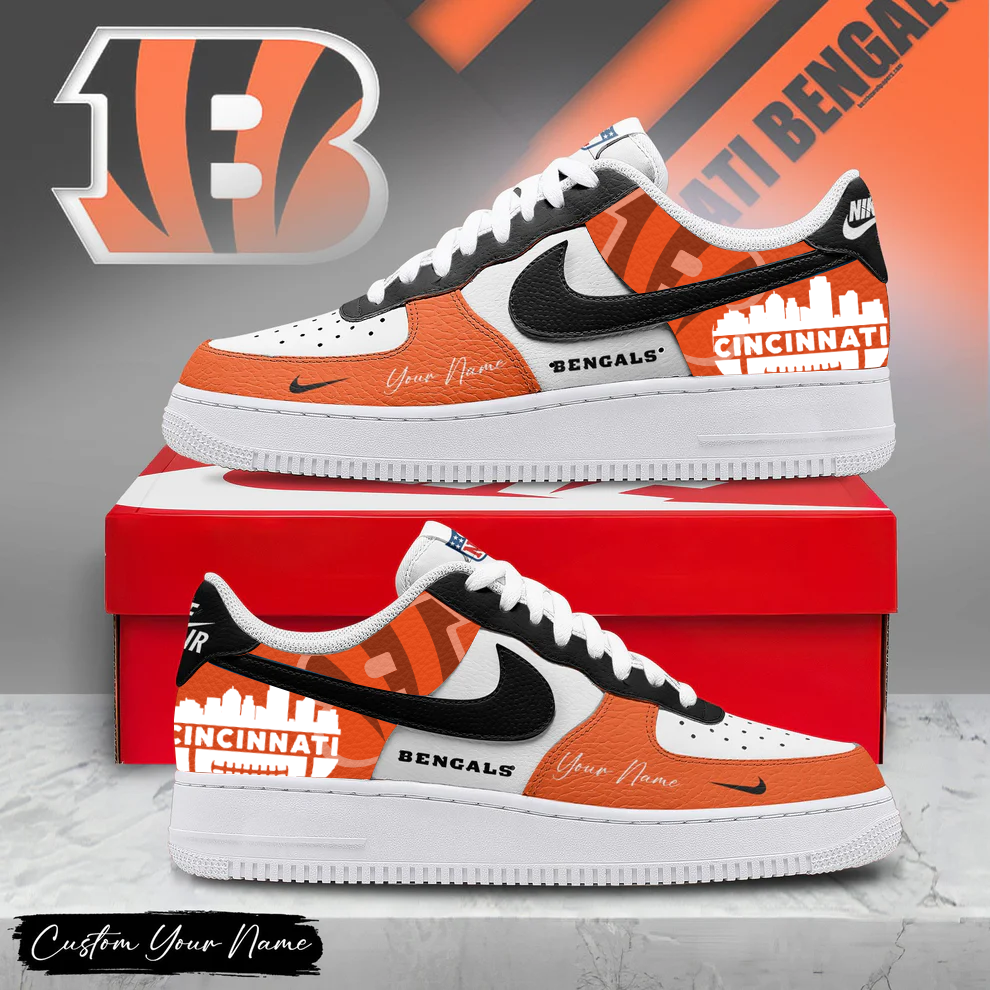 CIN Premium NFL City Skyline AF1 Sneakers DDT HLPHUONG