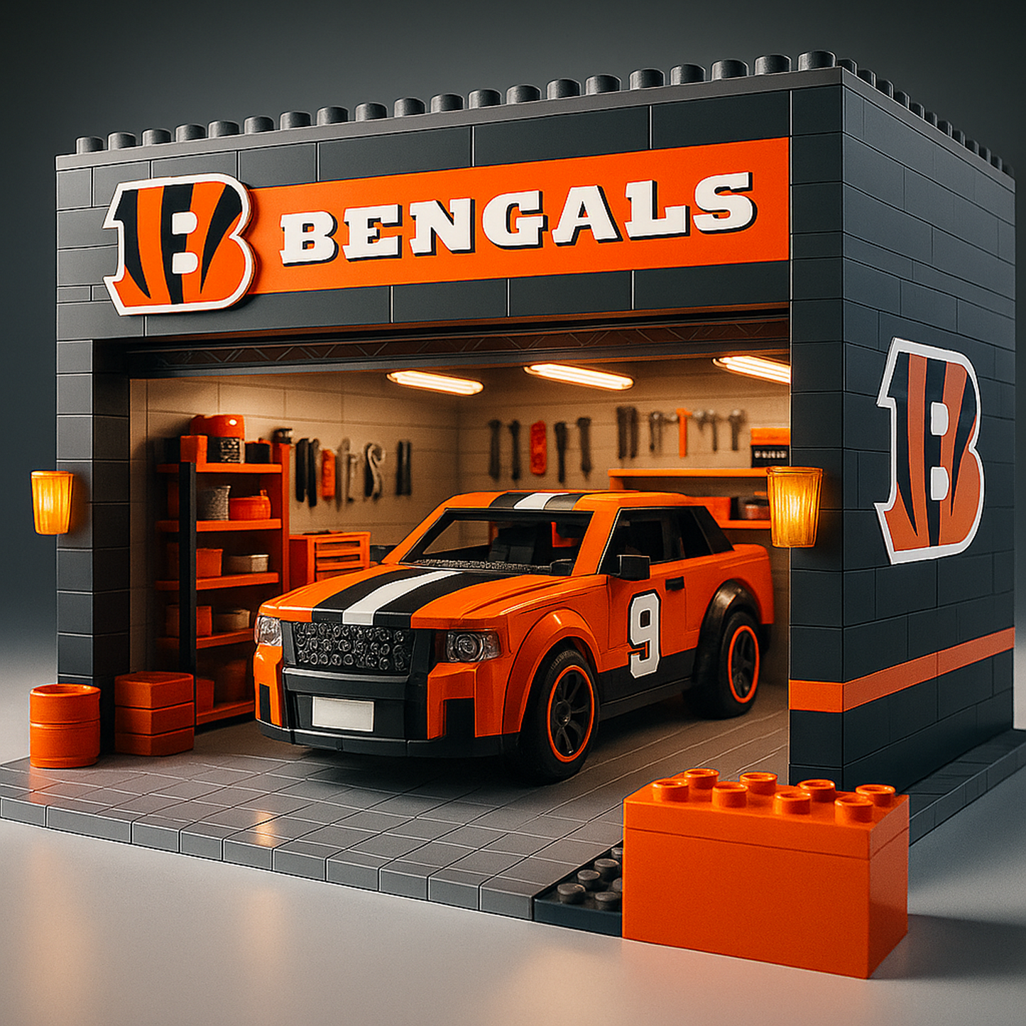 CIN x NFL Garage Building Blocks Set DATND TANTD