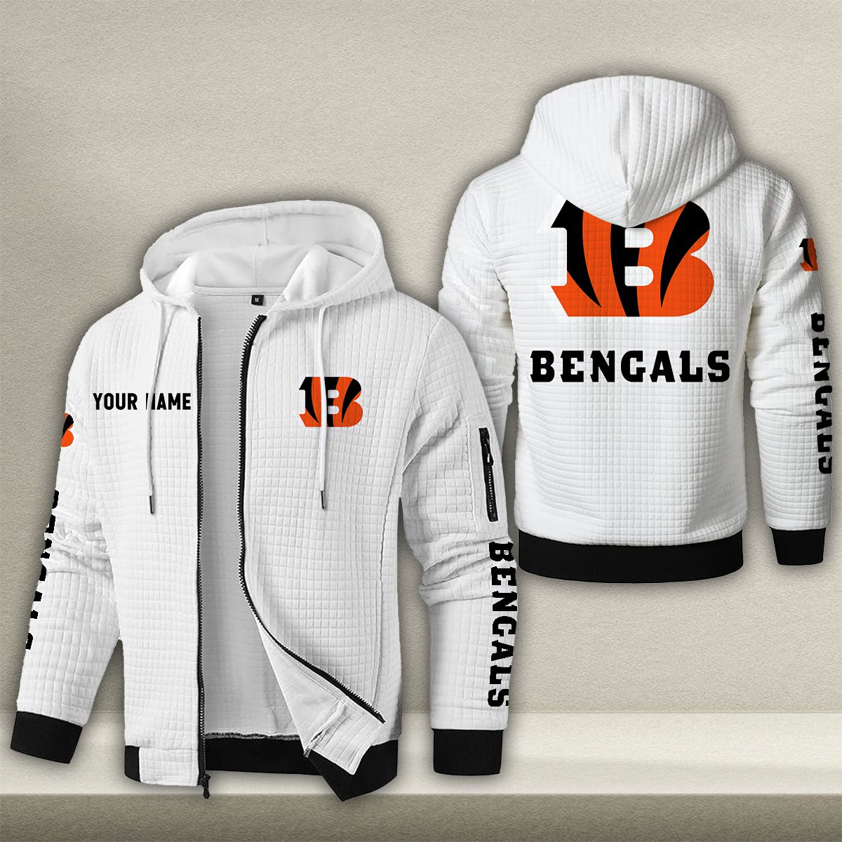 CIN x NFL Quilted Zip Hoodie DatND DVT
