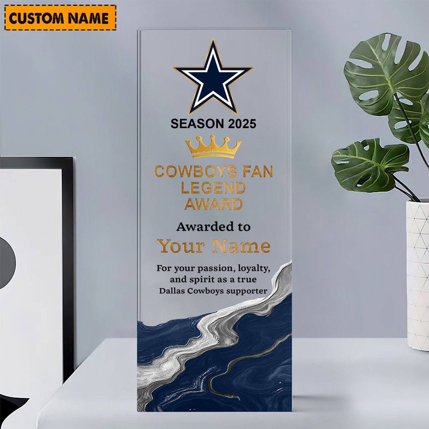 DC NFL Personalized Acrylic Award Plaque Funny Christmas Gift For Family DDT NTL