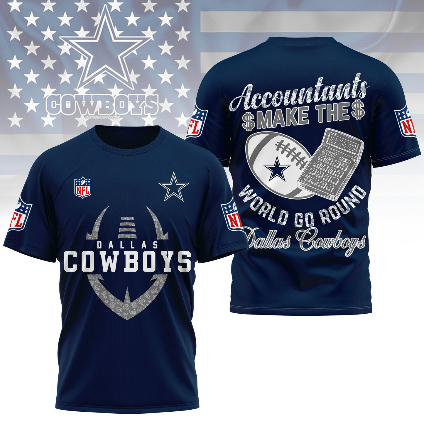 DC Premium NFL Accountant Pride Fan 3D Shirt DDT CTND