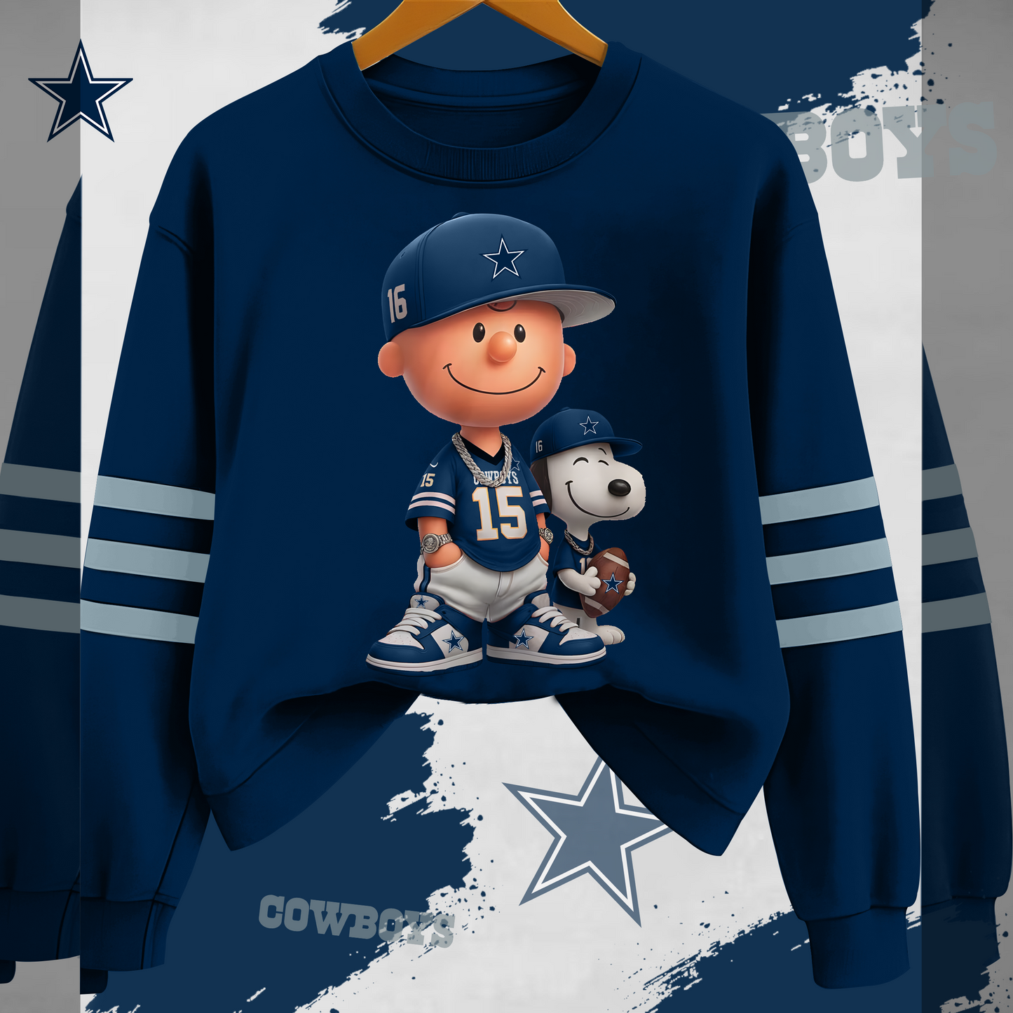 DC x NFL Charlie Brown And SNP Sweatshirt DDT HLPHUONG