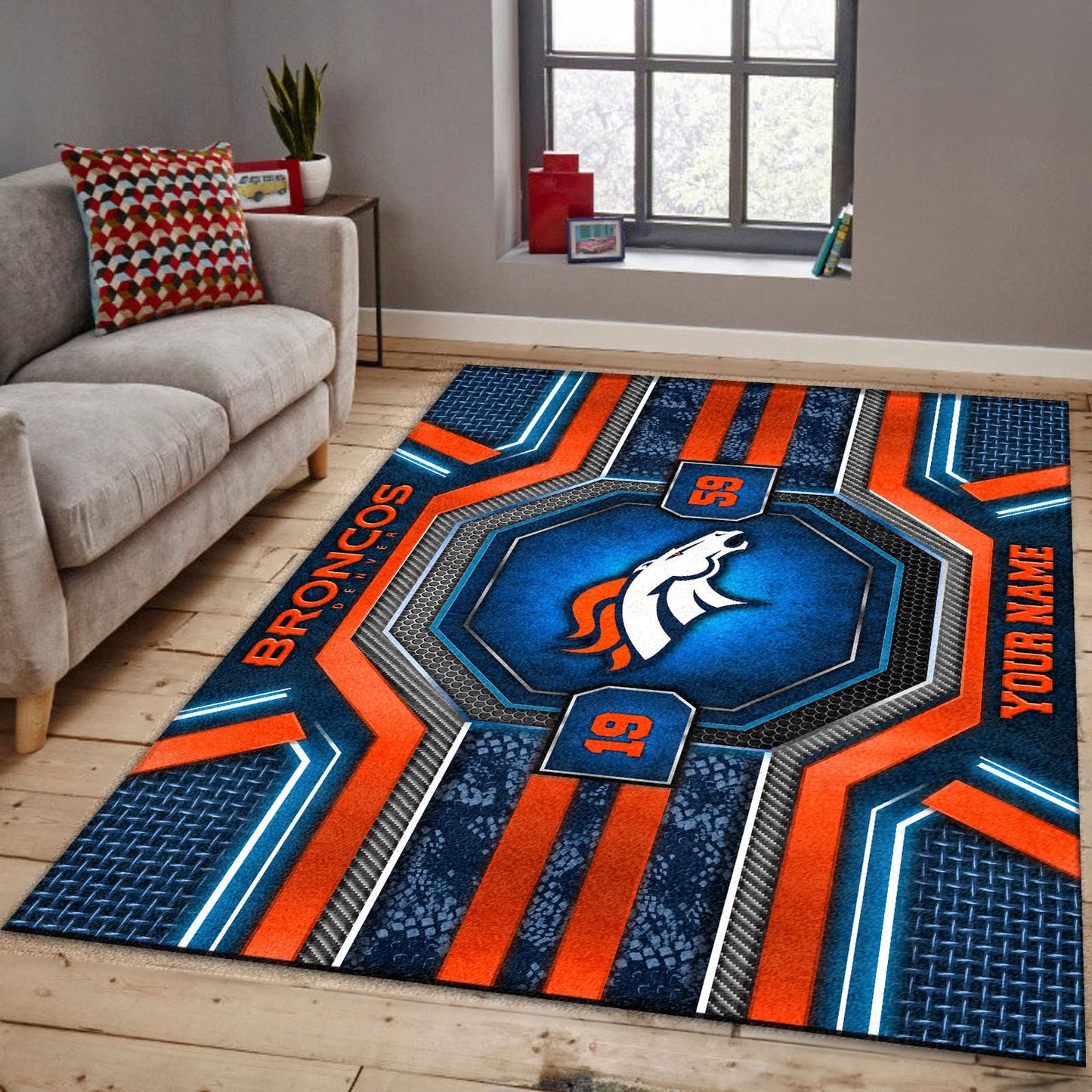 DEN x NFL Custom Rug DatND DVT