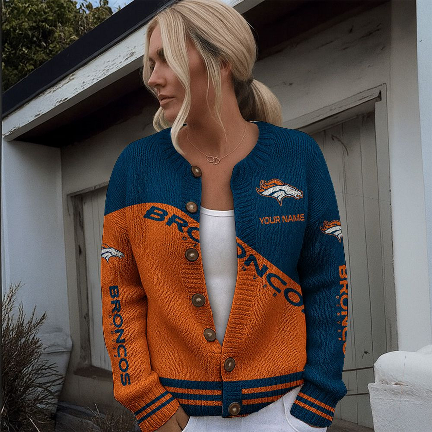 DEN x NFL Knitted Cardigan DATND TANTD