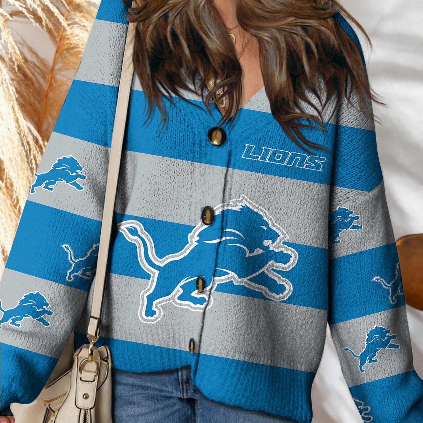 DET x NFL Cardigan Sweatshirt With Button DatND DVT