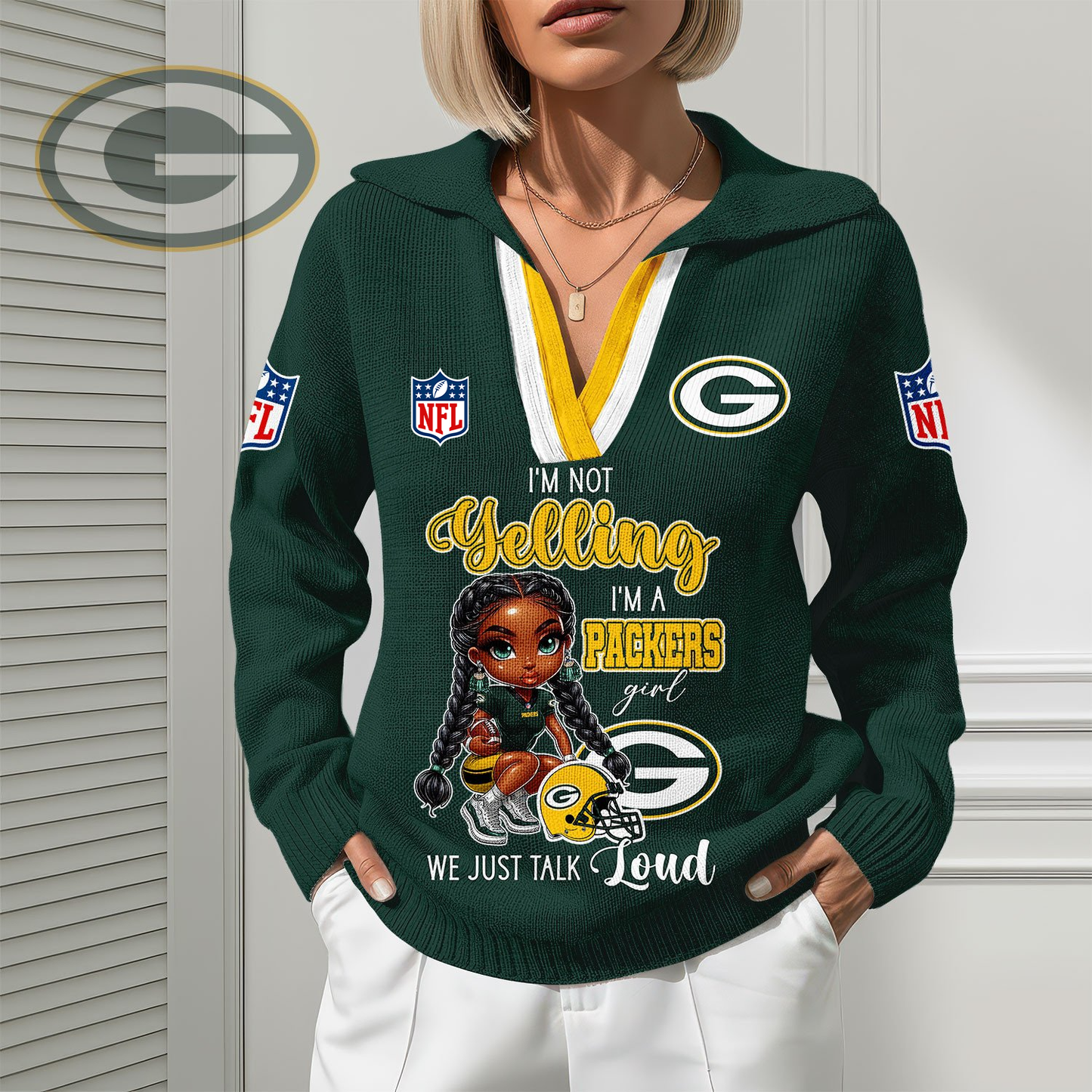 GBP Premium NFL Fan Classic Knit Pullover DDT CTND