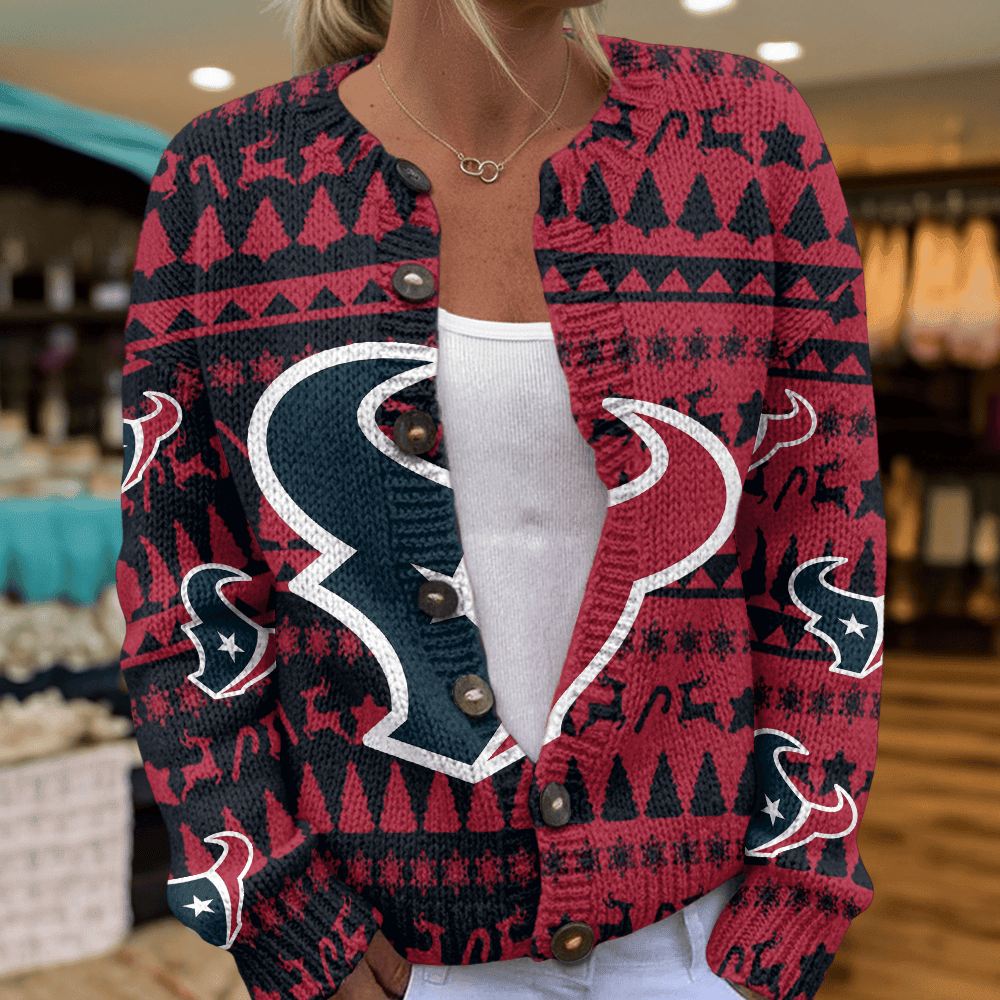 HOU x NFL Cardigan Sweatshirt With Button V2 DatND DVT