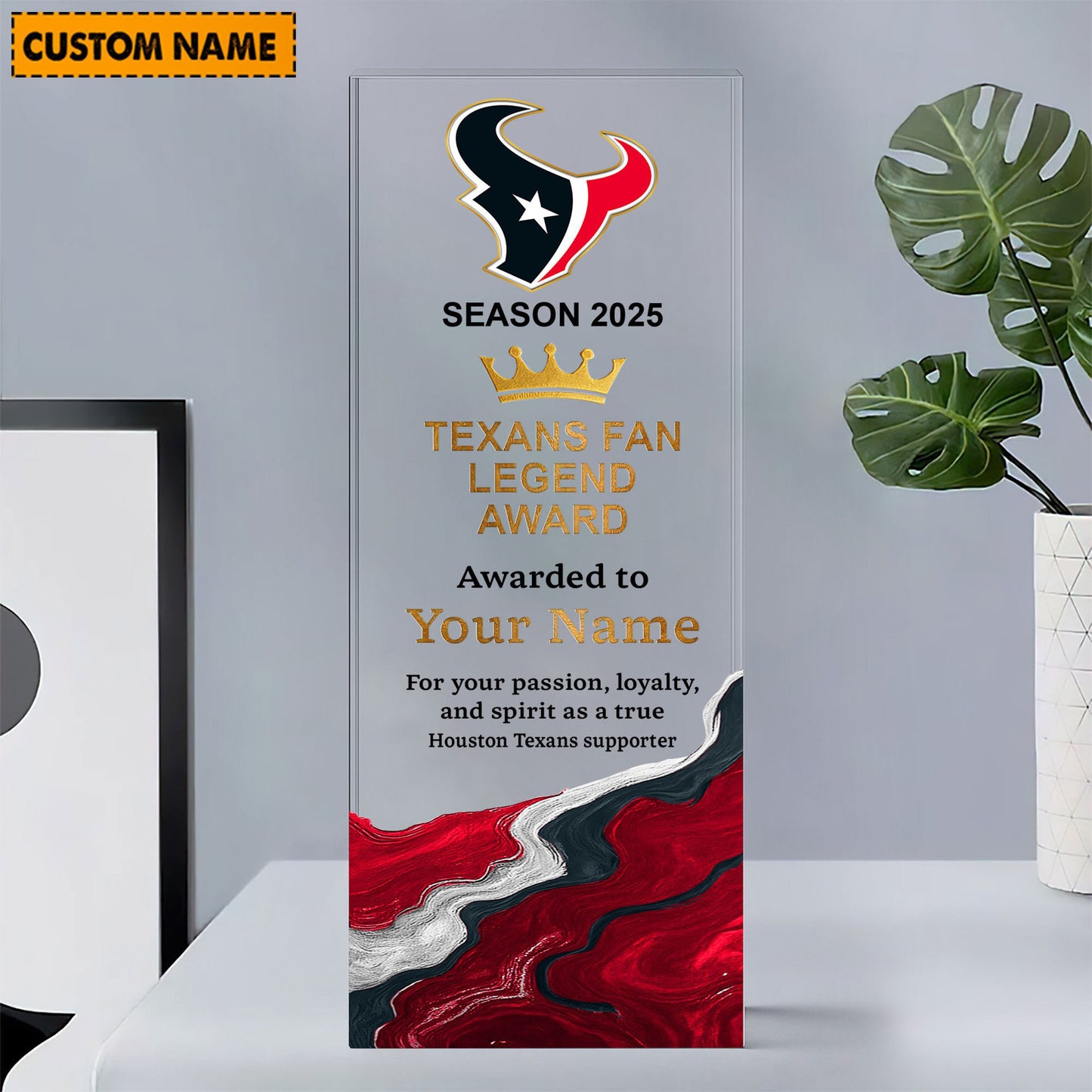 HT NFL Personalized Acrylic Award Plaque Funny Christmas Gift For Family DDT NTL