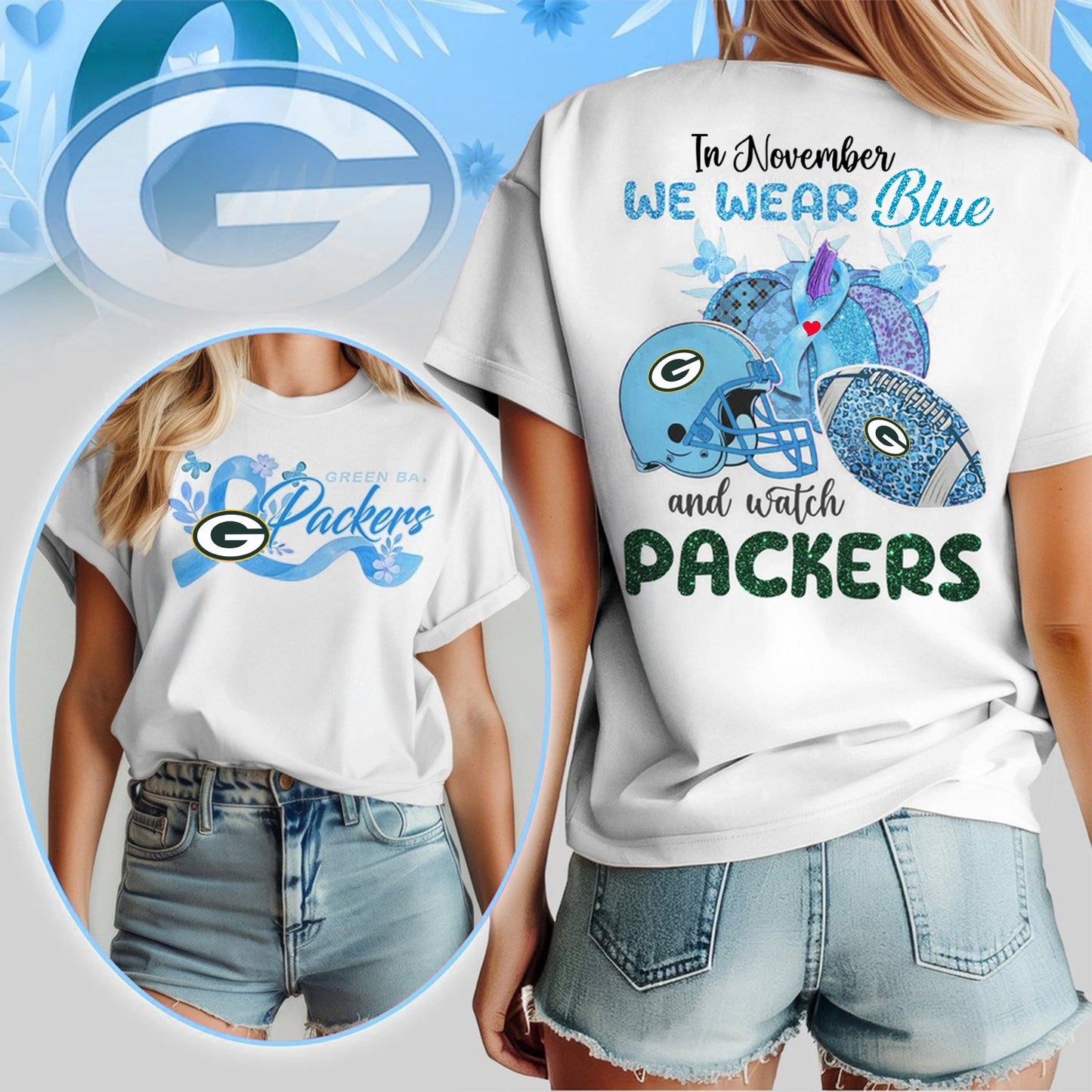 IN NOVEMBER WE WEAR BLUE AND WATCH GB SHIRT NDT NHM