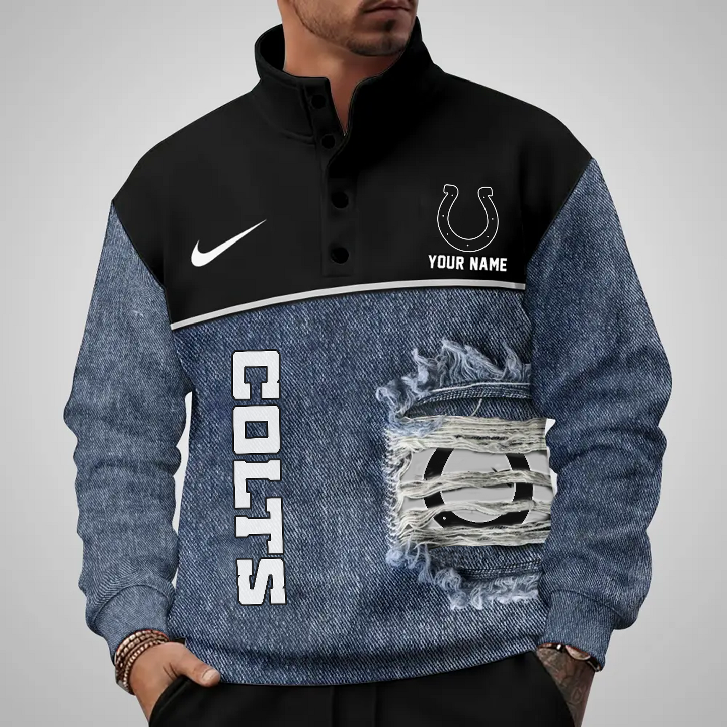 IND x NFL Half Button Sweatshirt DatND DVT