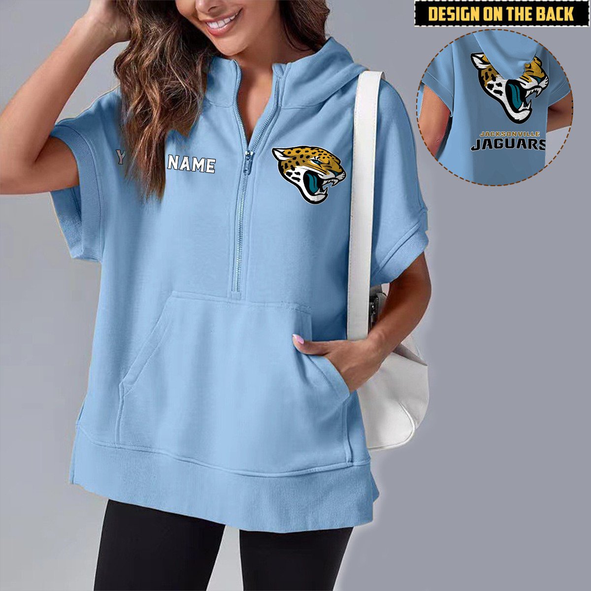 JAC x NFL Short Sleeve Zip Hoodie DATND TANTD