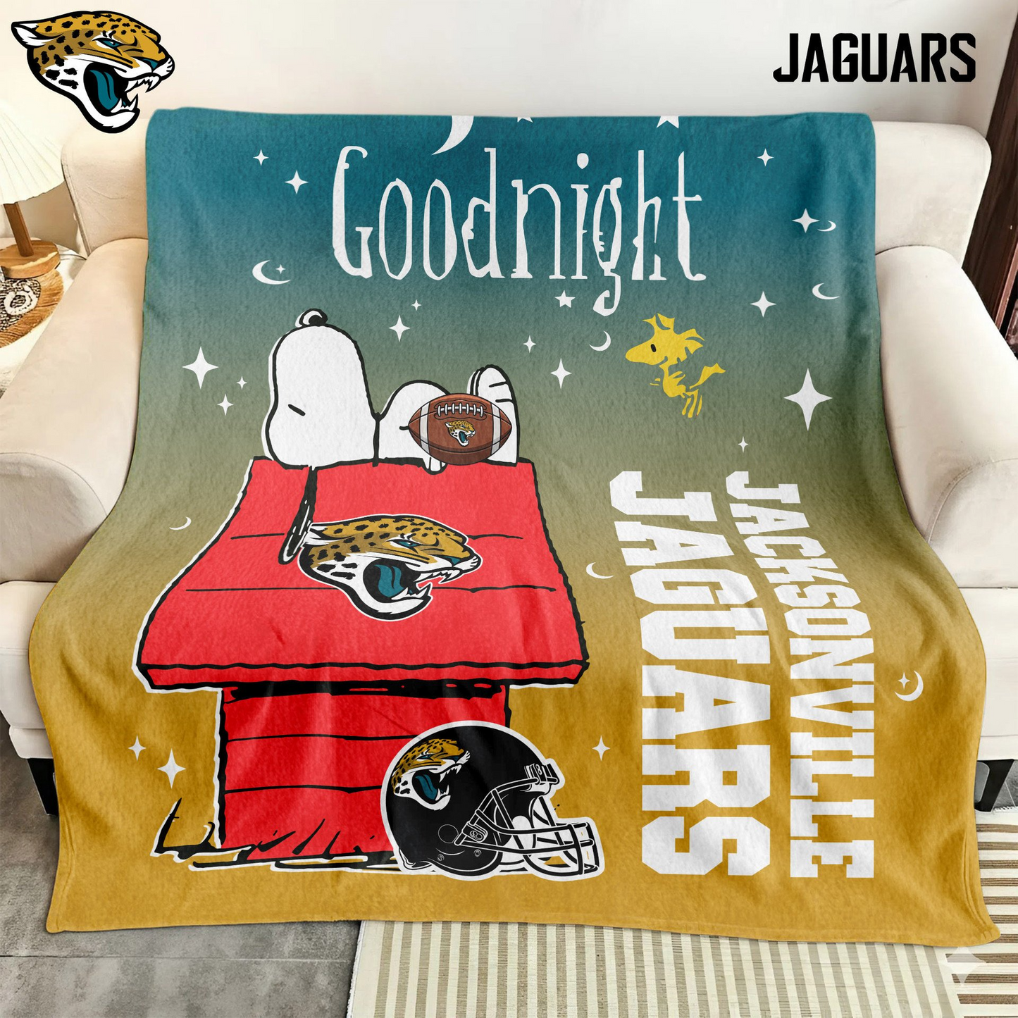 JJ Premium NFL Snoopy Fan Blanket DDT NTL