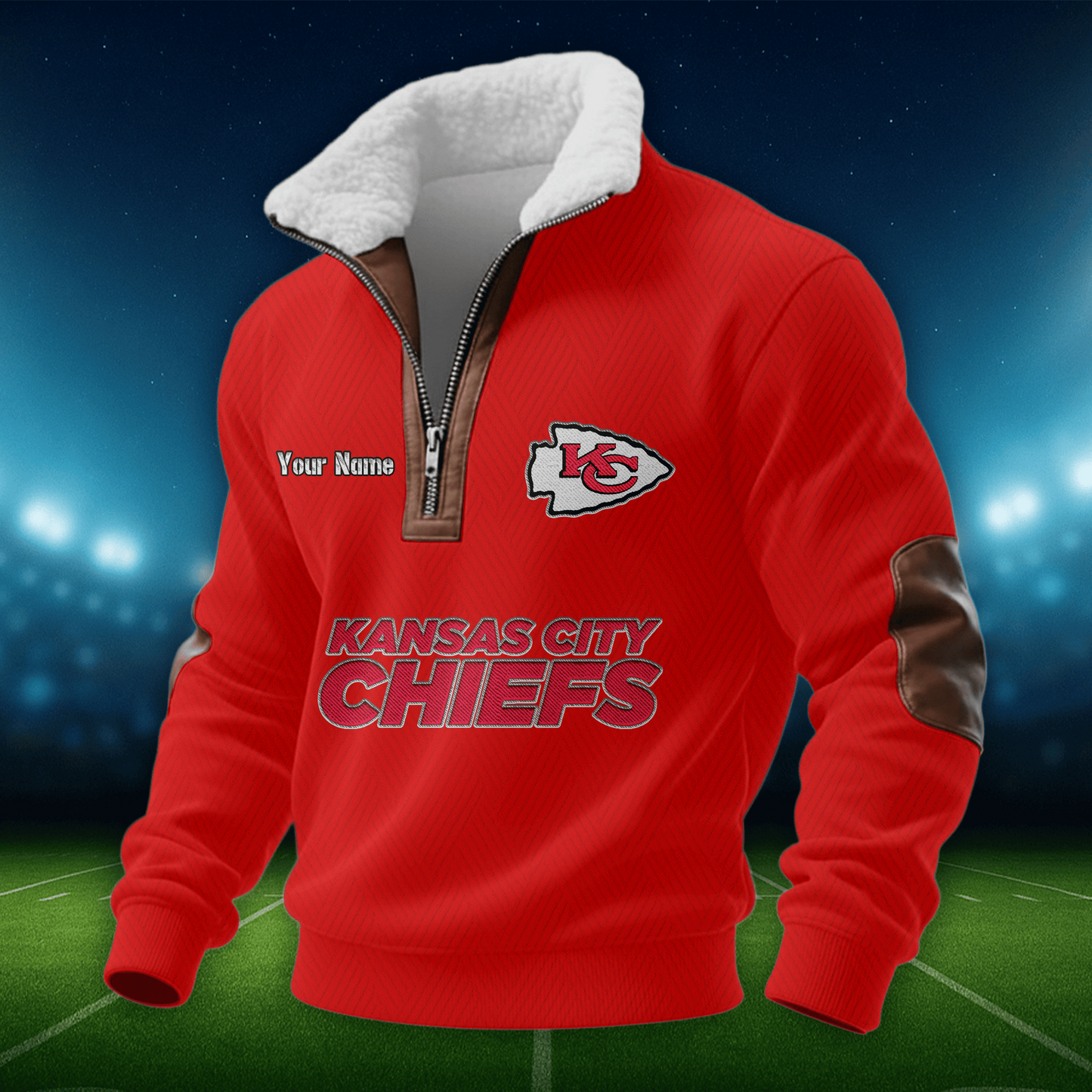 KCC NFL Men Fur Collar Sweatshirt DDT CTND