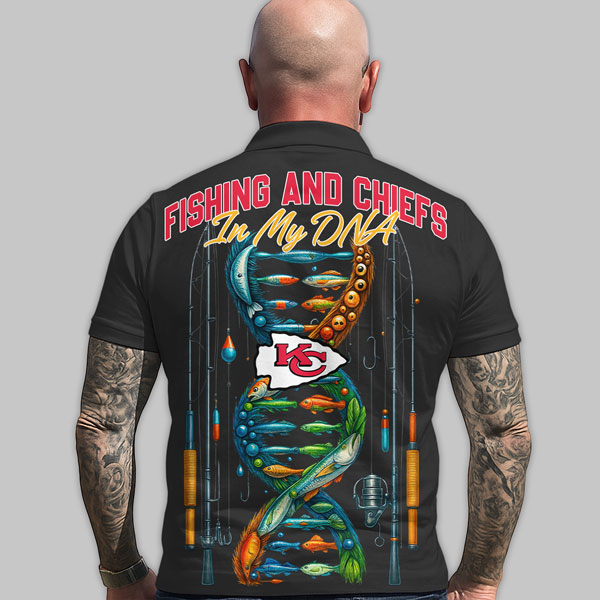 KCC Premium NFL Fishing In My DNA Polo Shirt DDT CTND