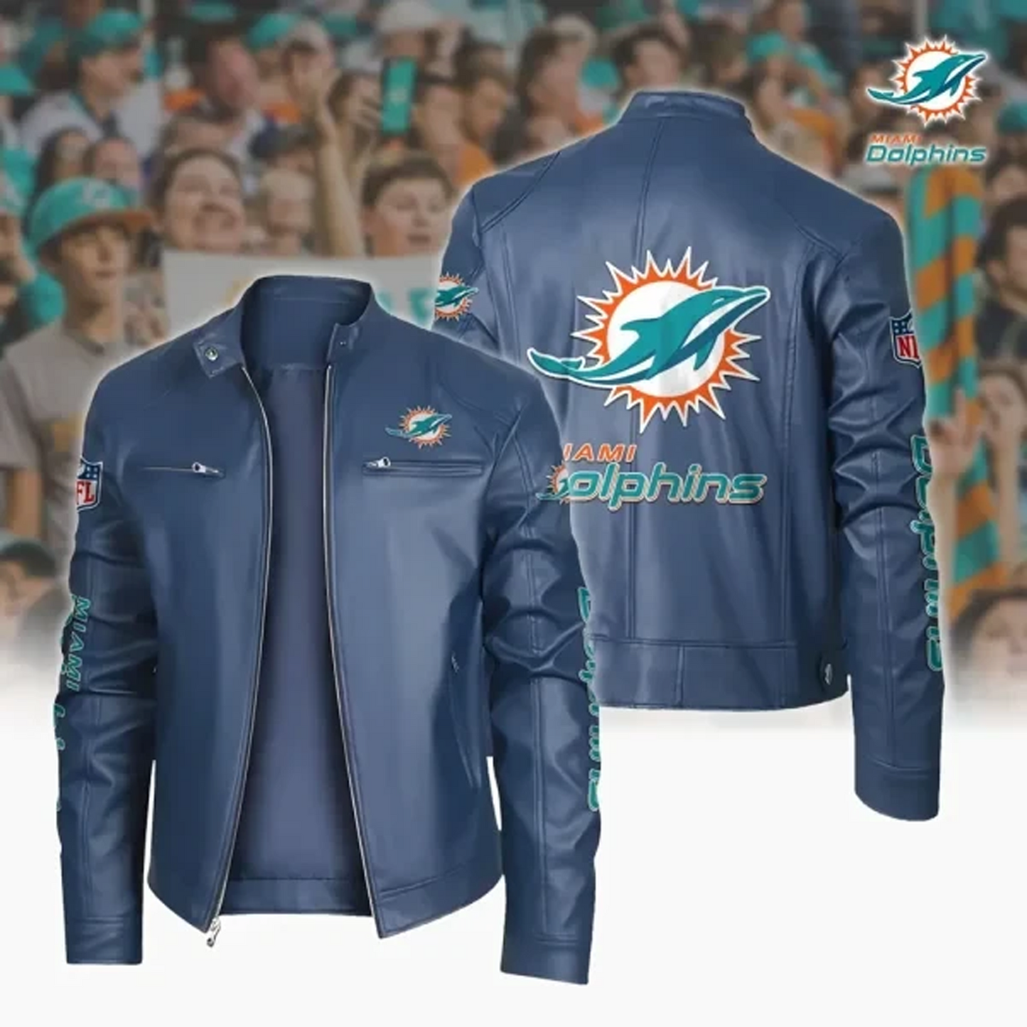 MIA x NFL Sport Leather Jacket DATND TANTD