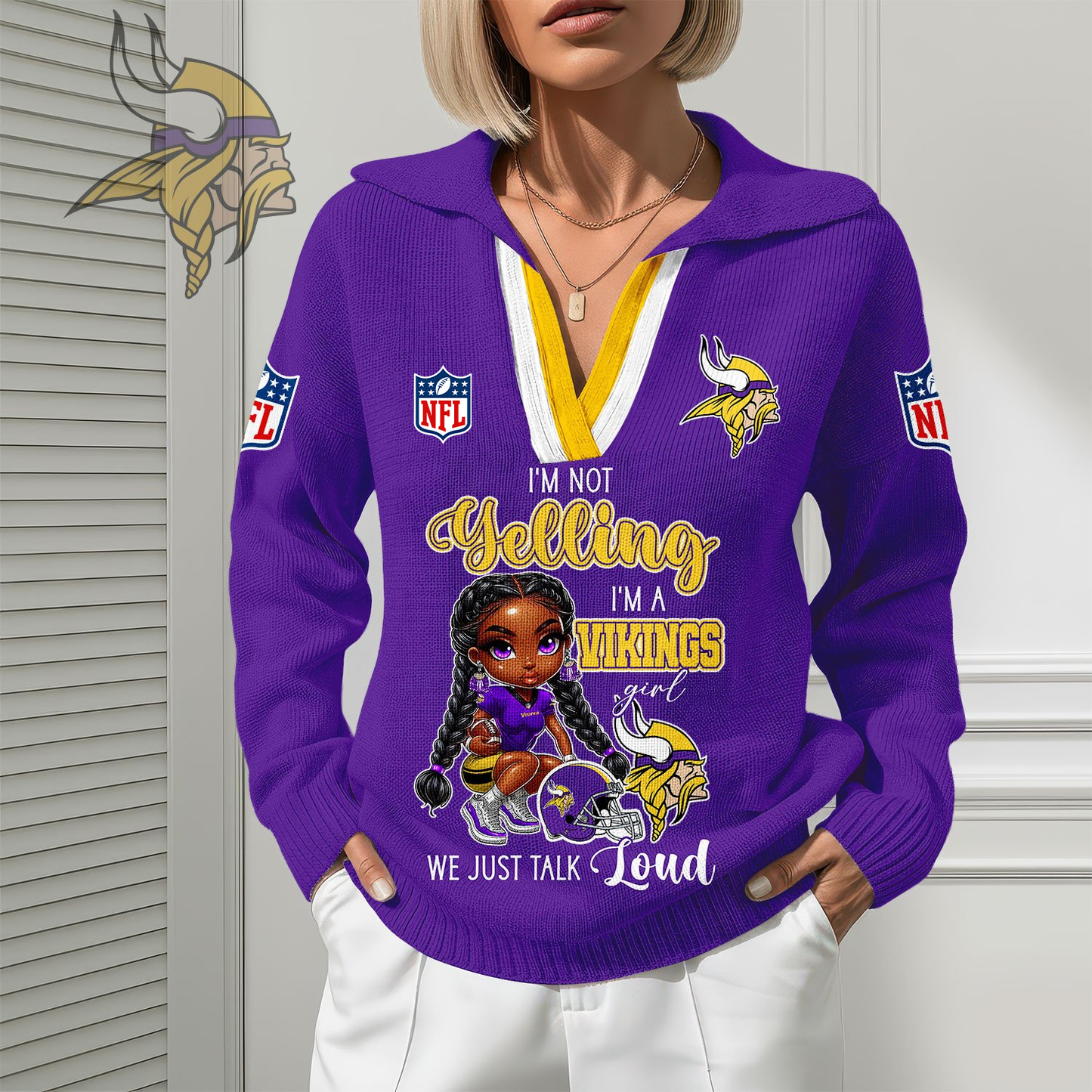 MV Premium NFL Fan Classic Knit Pullover DDT CTND