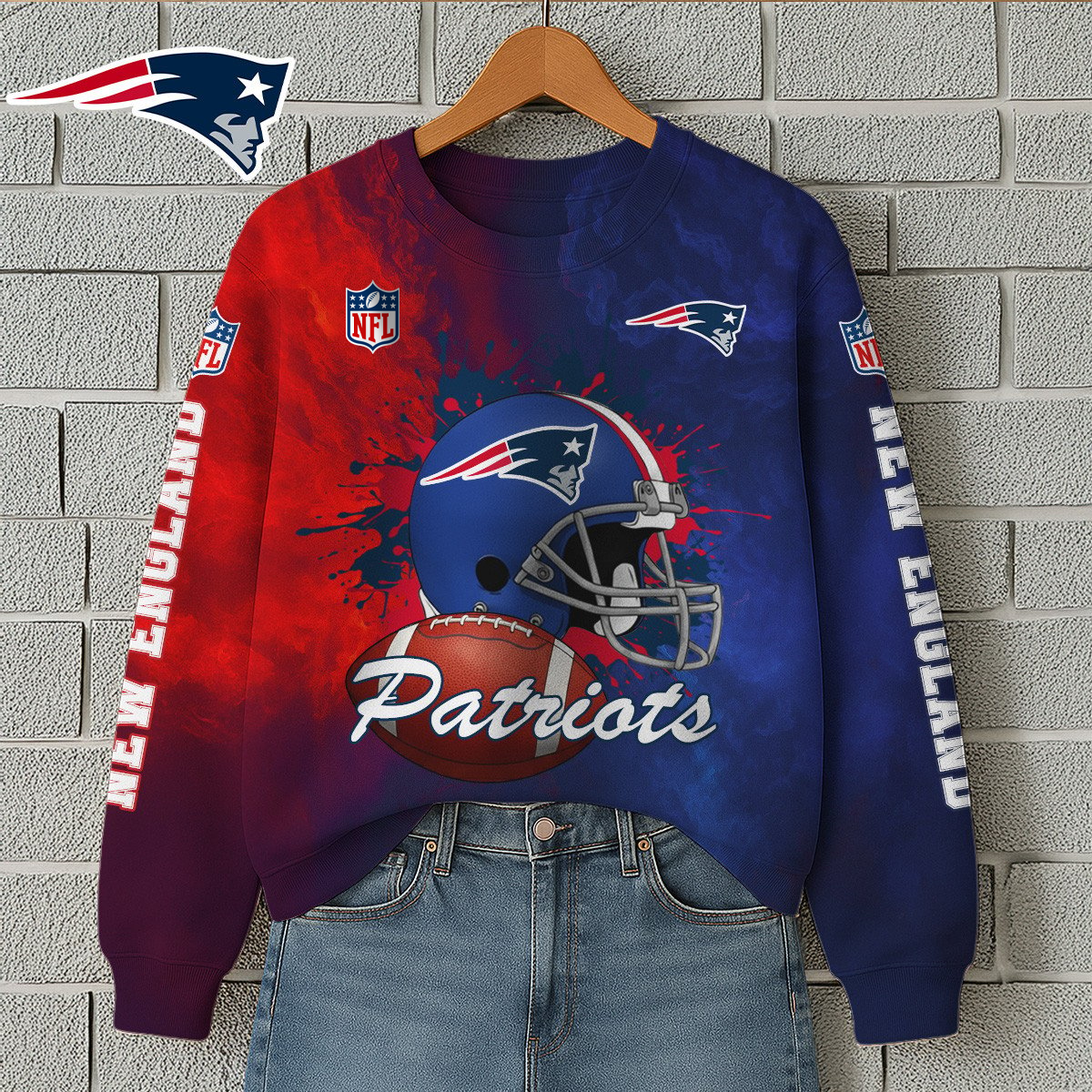 NEP Premium NFL Printed Long Sleeve Casual Sweatshirt DDT NTL