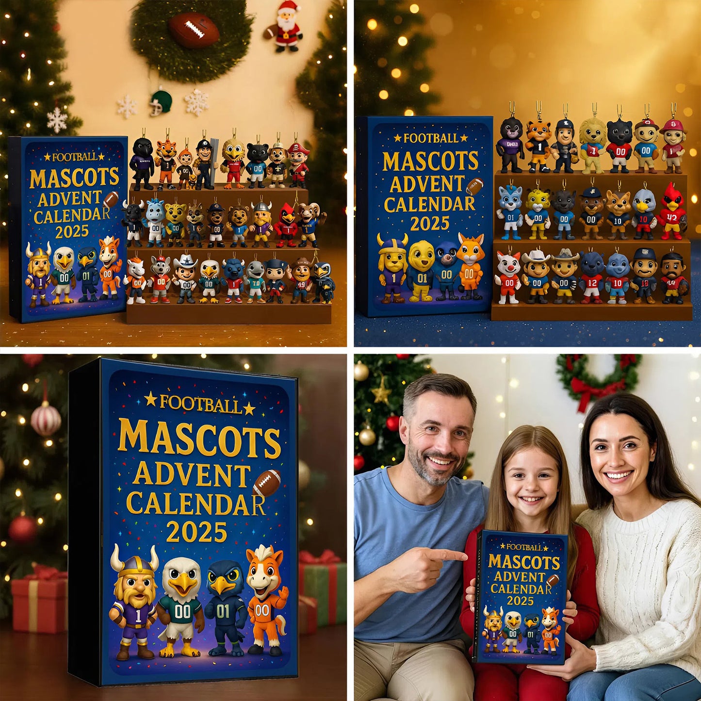 NFL MASCOT Team Advent Calendar Christmas V1 NAK NHM