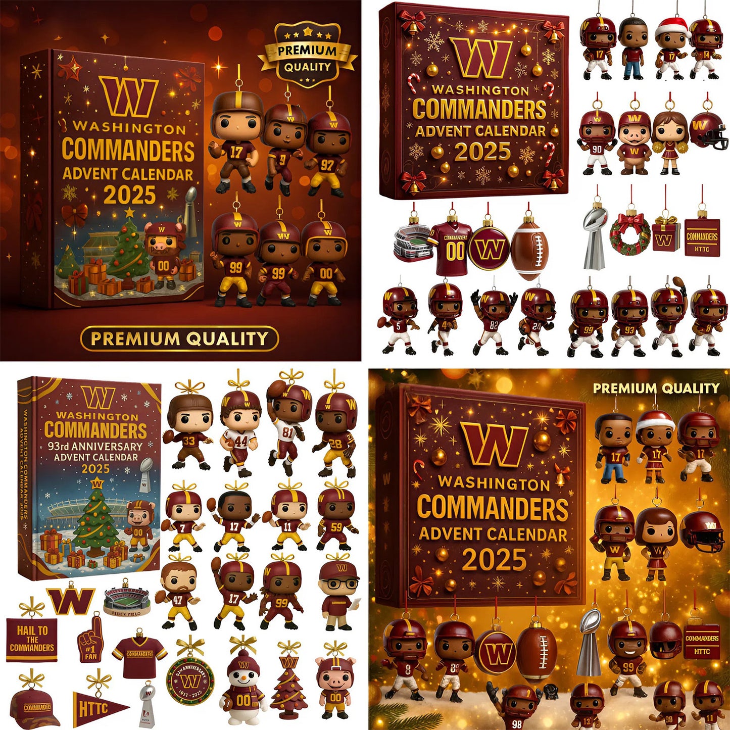 NFL WAS Team Advent Calendar Christmas V1 NAK NHM