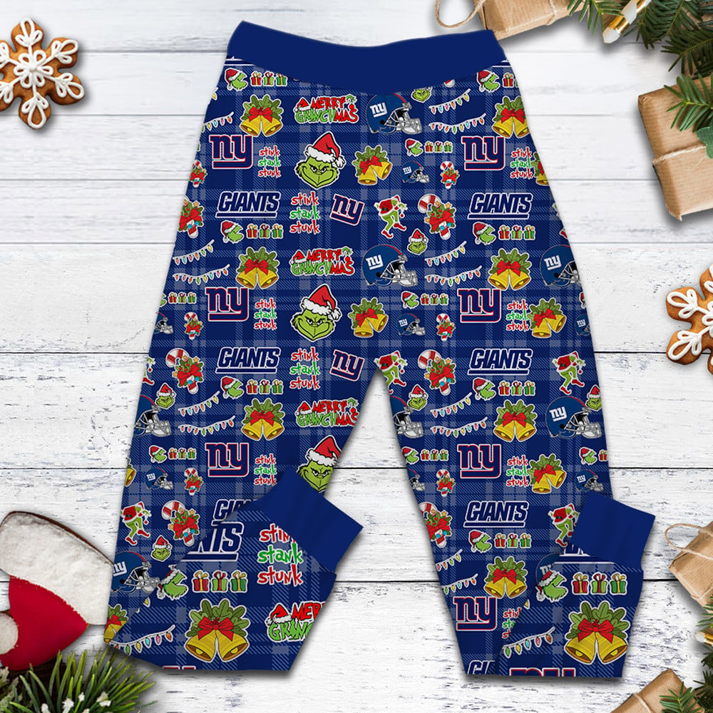 NYG Premium NFL They Ain't Us Grinch Pajamas Set DDT CTND