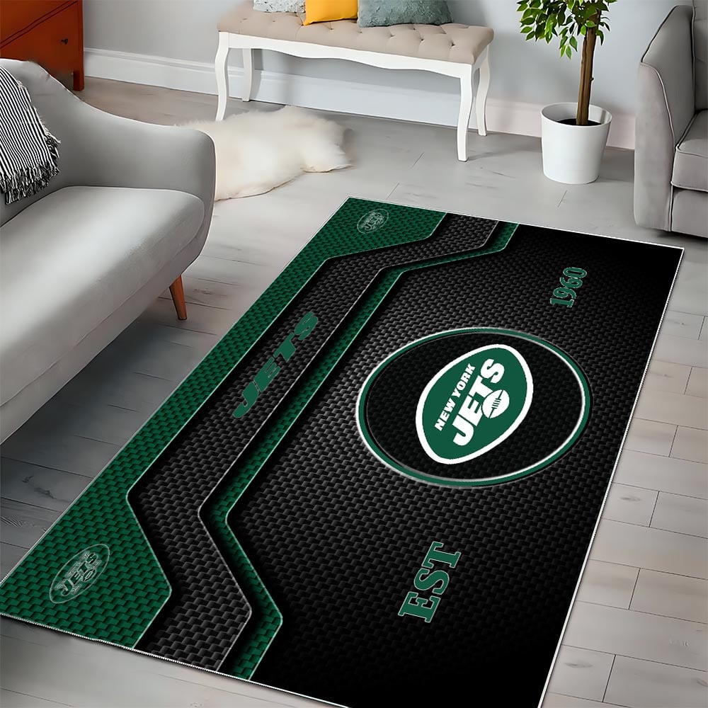 NYJ x NFL Modern Sports Living Room Rug DatND DVT