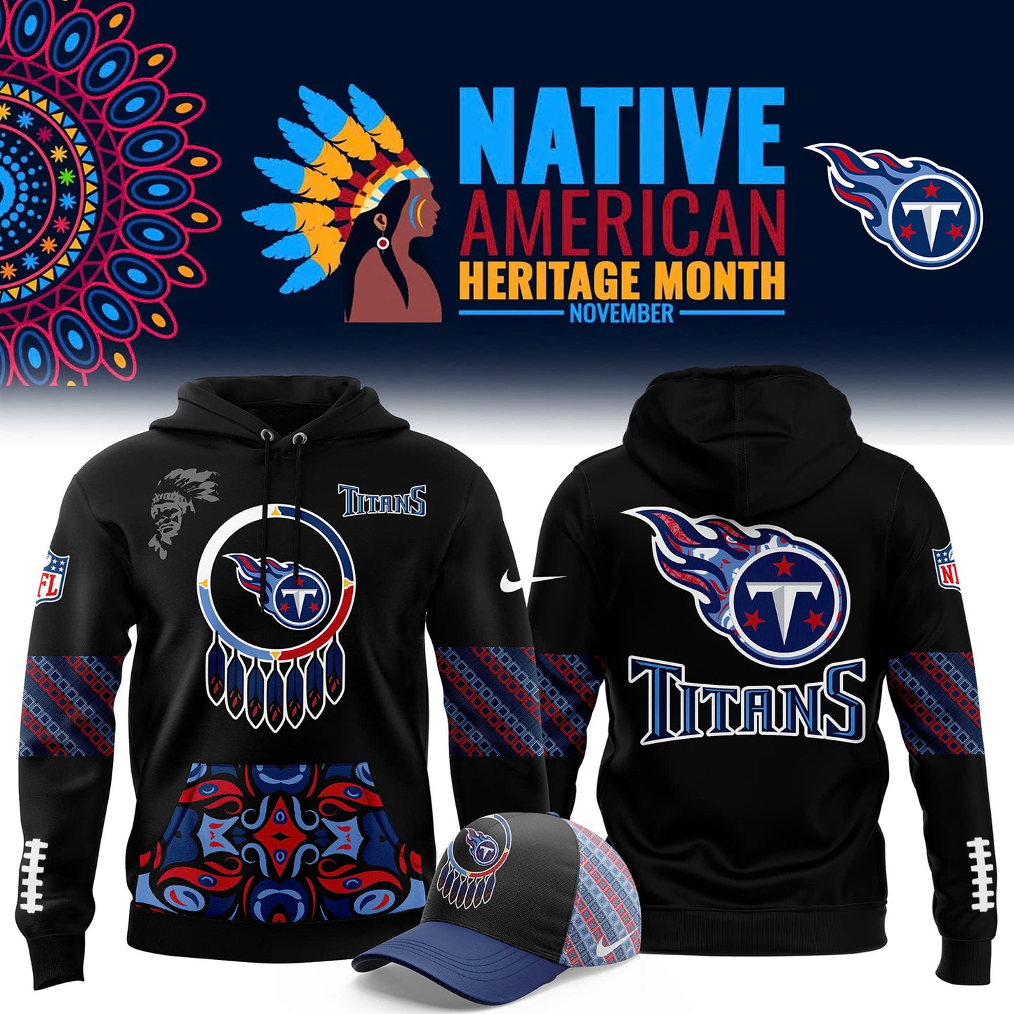 Native American Heritage Month Premium NFL X TEN Hoodie NDT NHM
