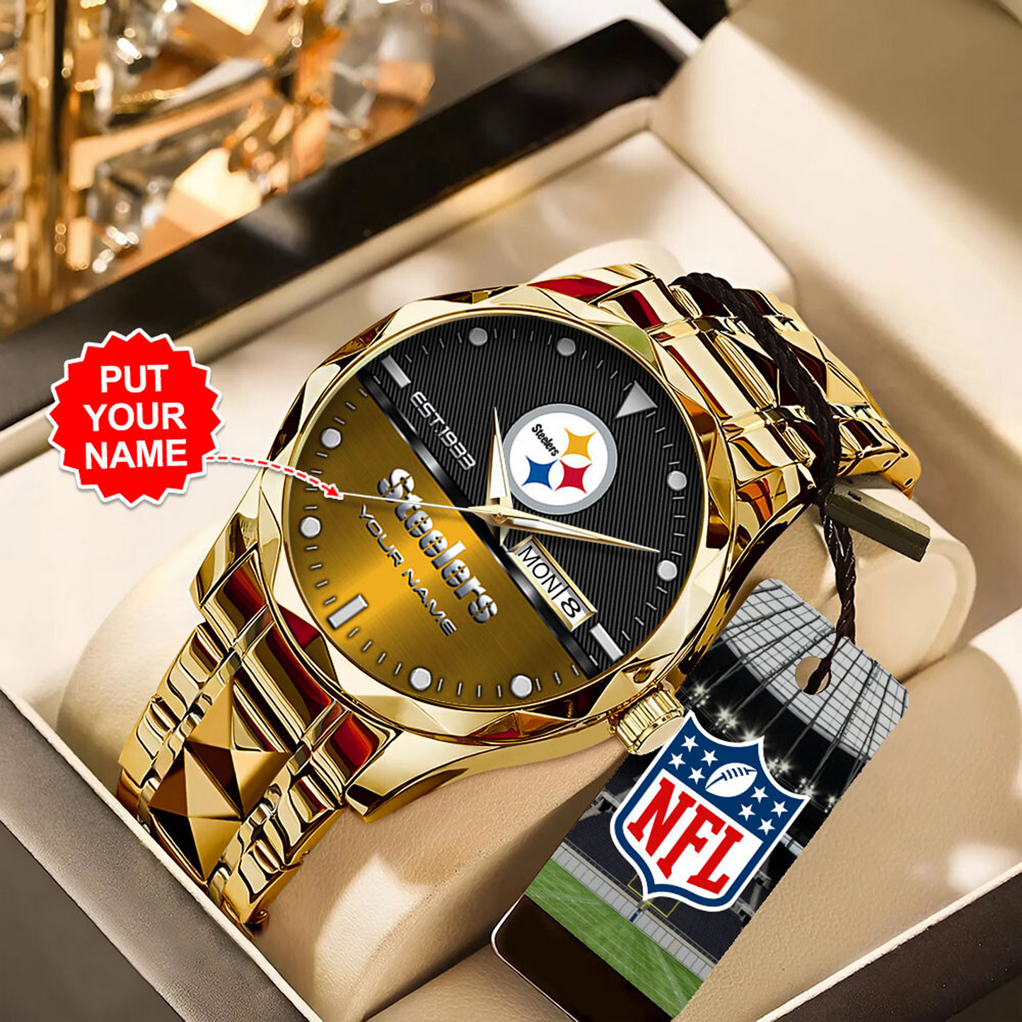 PIT x NFL Alloy Luxury Quartz Watch DATND TANTD