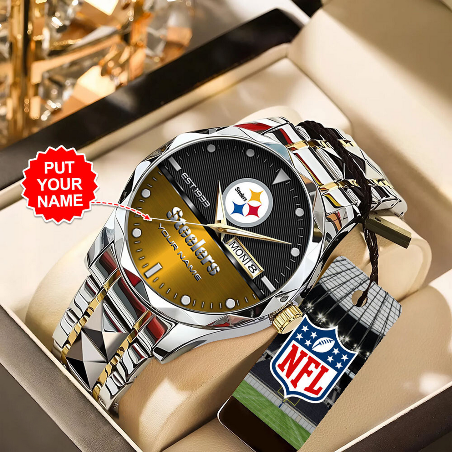 PIT x NFL Alloy Luxury Quartz Watch DATND TANTD