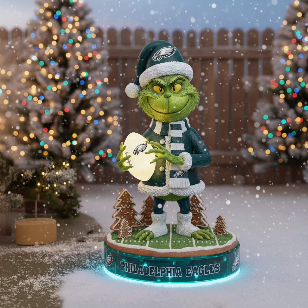 PREMIUM Whoville X PHIL Holiday Spirit Collectible Grinch Statue LED LIGHTNDT NHM