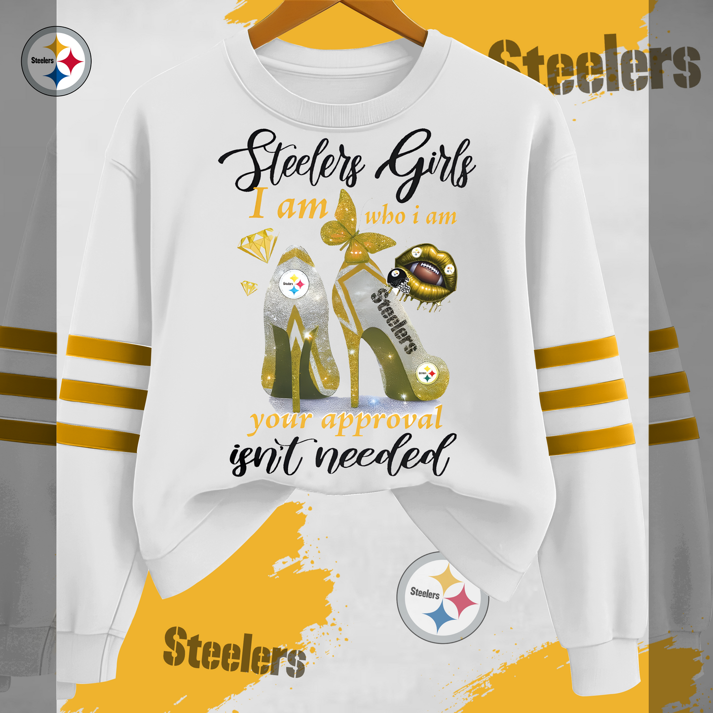 PS NFL I Am Who I Am Glitter Sweatshirt DDT HLPHUONG