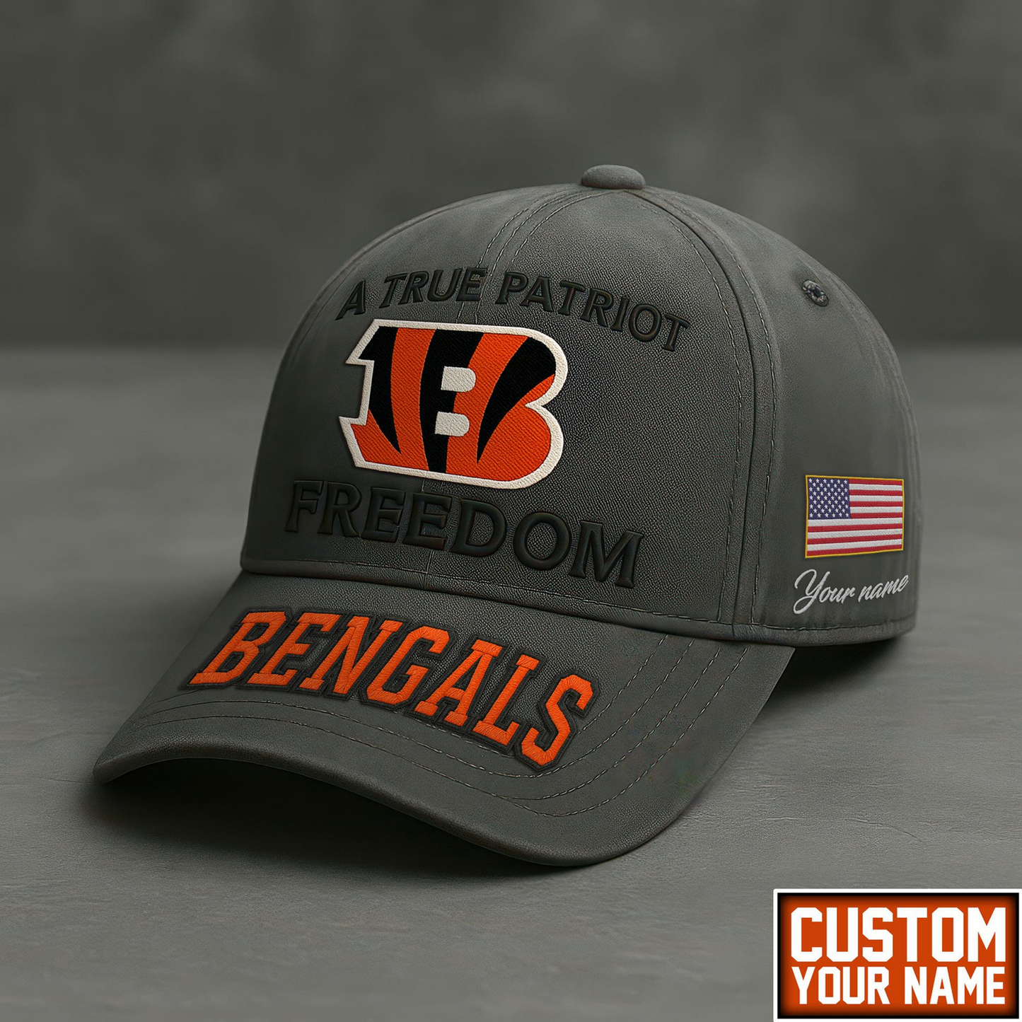 Premium CIN x NFL A True Patriot Cap TD NDT TDT