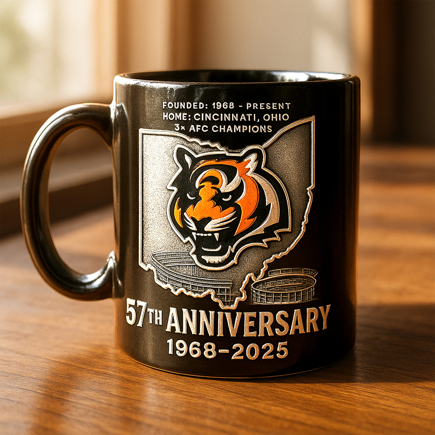 Premium NFL CIN The Anniversary Mug V1 NMD TTV