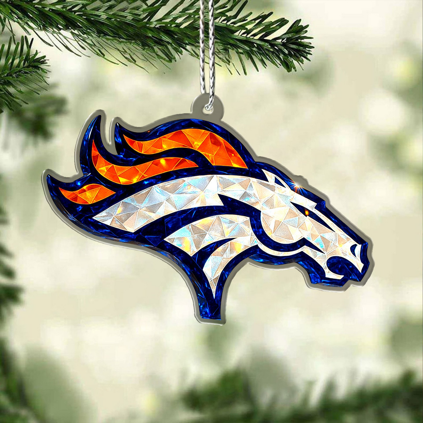 Premium NFL DEN Chrismast Ornament V4 NMD TTV