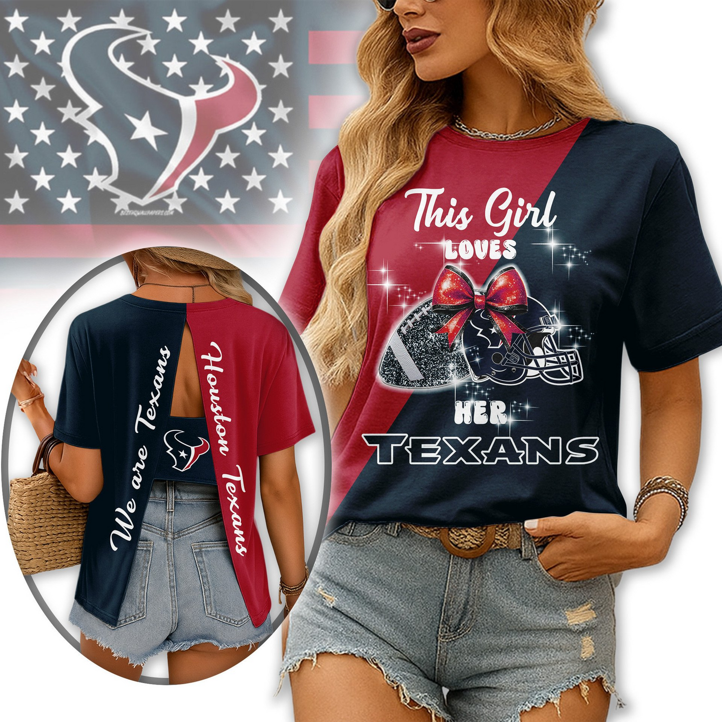 Premium NFL HOUS  x Back Slit Short Sleeve NDT NHM