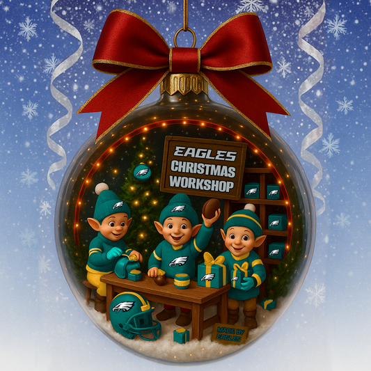 Premium NFL PHI Snow Globe Ornament V1 NMD TTV