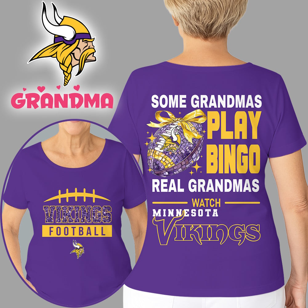 Premium NFL X MIN Football Grandmas Fan 3D SHIRT  NDT NHM
