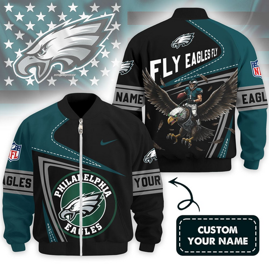 Premium NFL X PHIL Game Day 3D Bomber Jacket NDT TDT