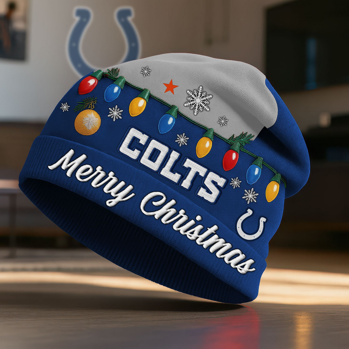 Premium NFL X COLT Christmas Beanie Hat NDT NHM 2810